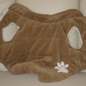 Brown Pet Jacket with Paw Print
